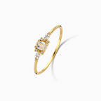 Musa-ring met maansteen | Goud