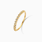 Ring met diamanten bolletjes | Goud