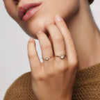 Musa-ring met maansteen | Goud