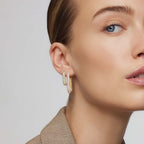 Icoon-oorbellen met diamant | Goud