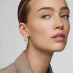Icoon-oorbellen met diamant | Goud