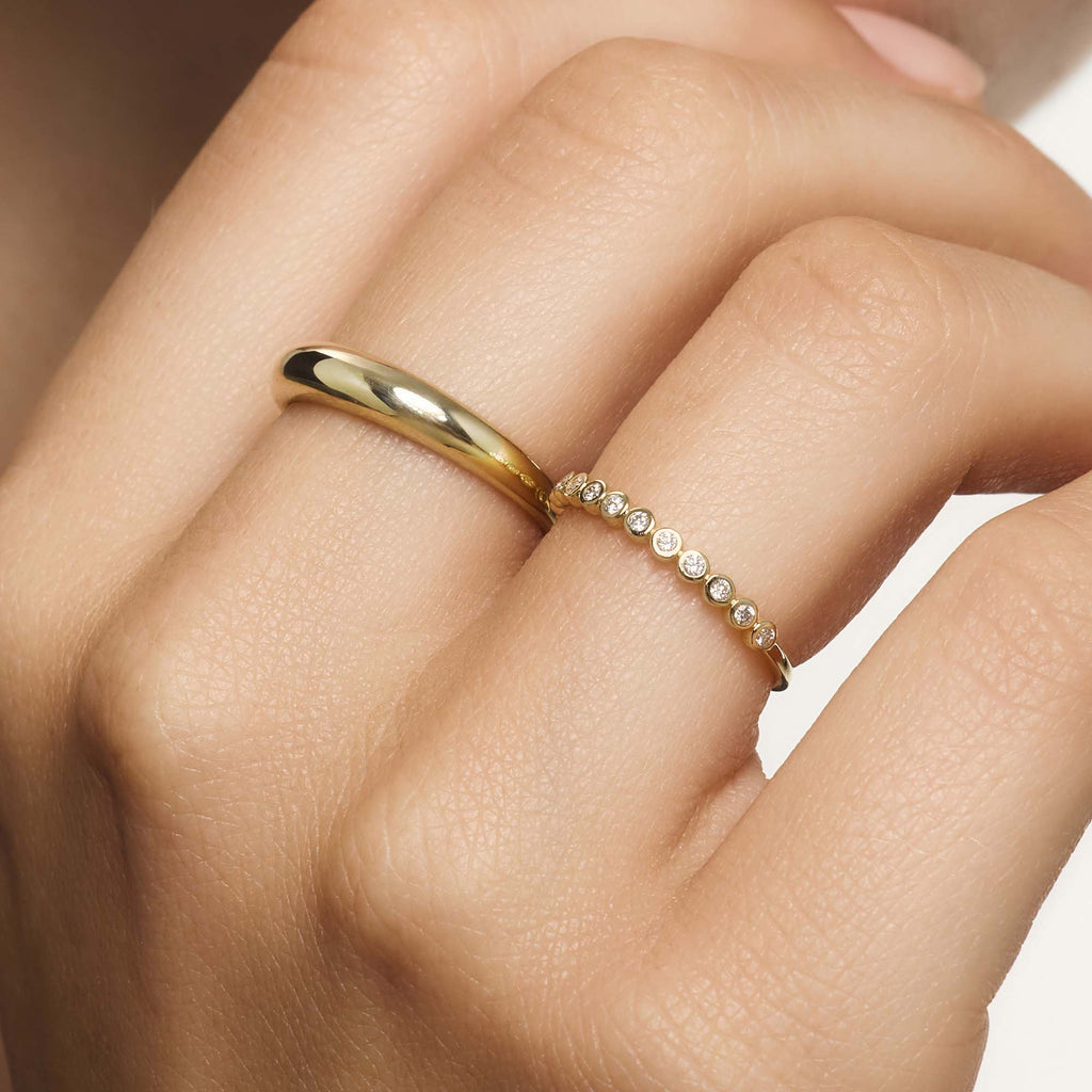 Anillo Esferas de Diamante | Oro