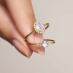 Musa-ring met maansteen | Goud