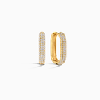 Icoon-oorbellen met diamant | Goud