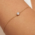 Cléa-armband met moissaniet | Goud