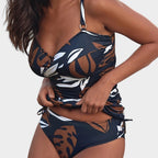 Eustaquia™ | Bañador entero tropical con detalle de cordón
