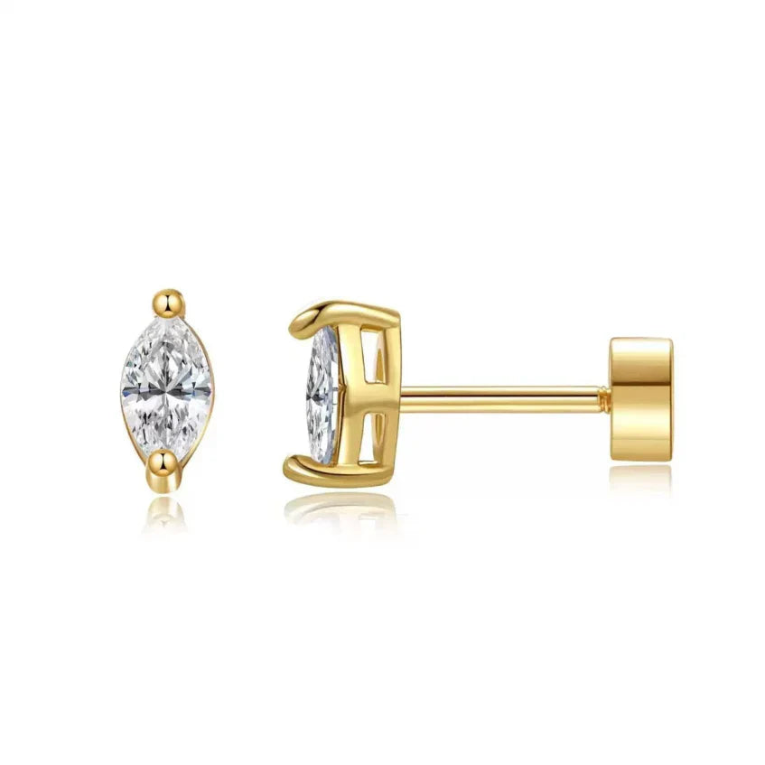 Diamanten Druppeloorbellen | Goud