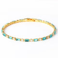 Natuurlijke Turkooizen Steen Armband | Goud