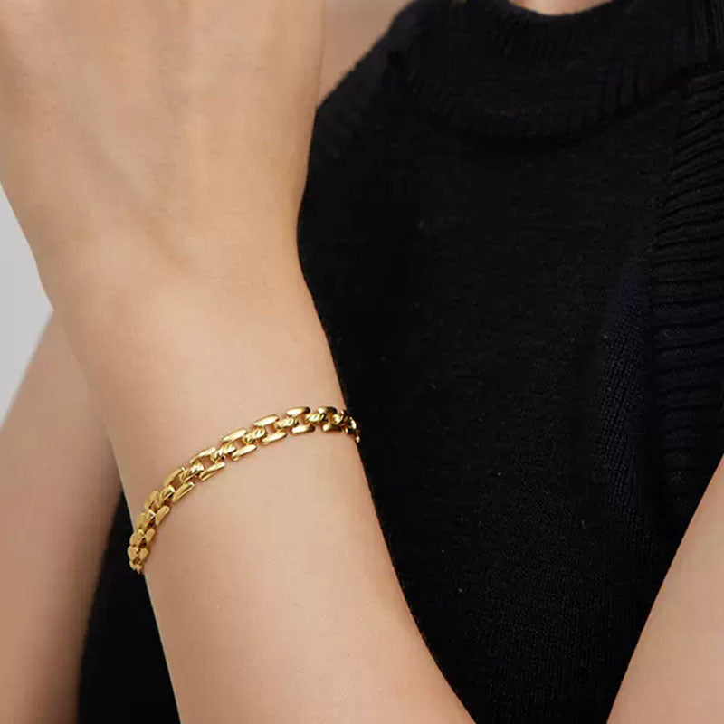 Venetiaanse Kettinkjes Armband | Goud