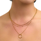 Drievoudige ketting | Goud