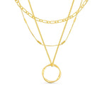 Drievoudige ketting | Goud