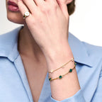 Esmeralda Brillante-armband | Goud