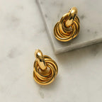 Verstrengelde oorbellen | Goud