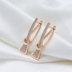Oorbellen ‘Stralend kristal’ | Goud