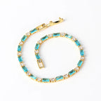 Pulsera Piedra Turquesa Natural | Oro