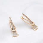 Oorbellen ‘Stralend kristal’ | Goud