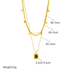 Serenna Gouden Ketting- en Smaragdset