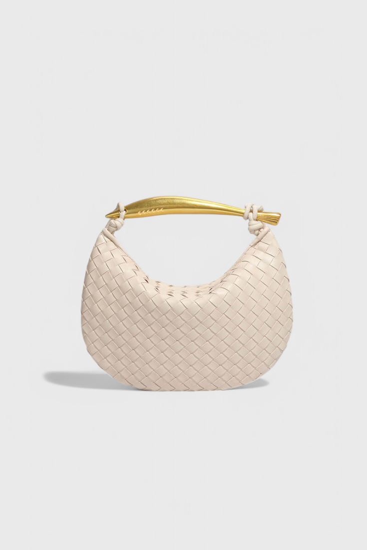 Gerda Bolso Woven con Asa Dorada
