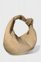 Lila Bolso Mediano Woven con Detalle de Nudo