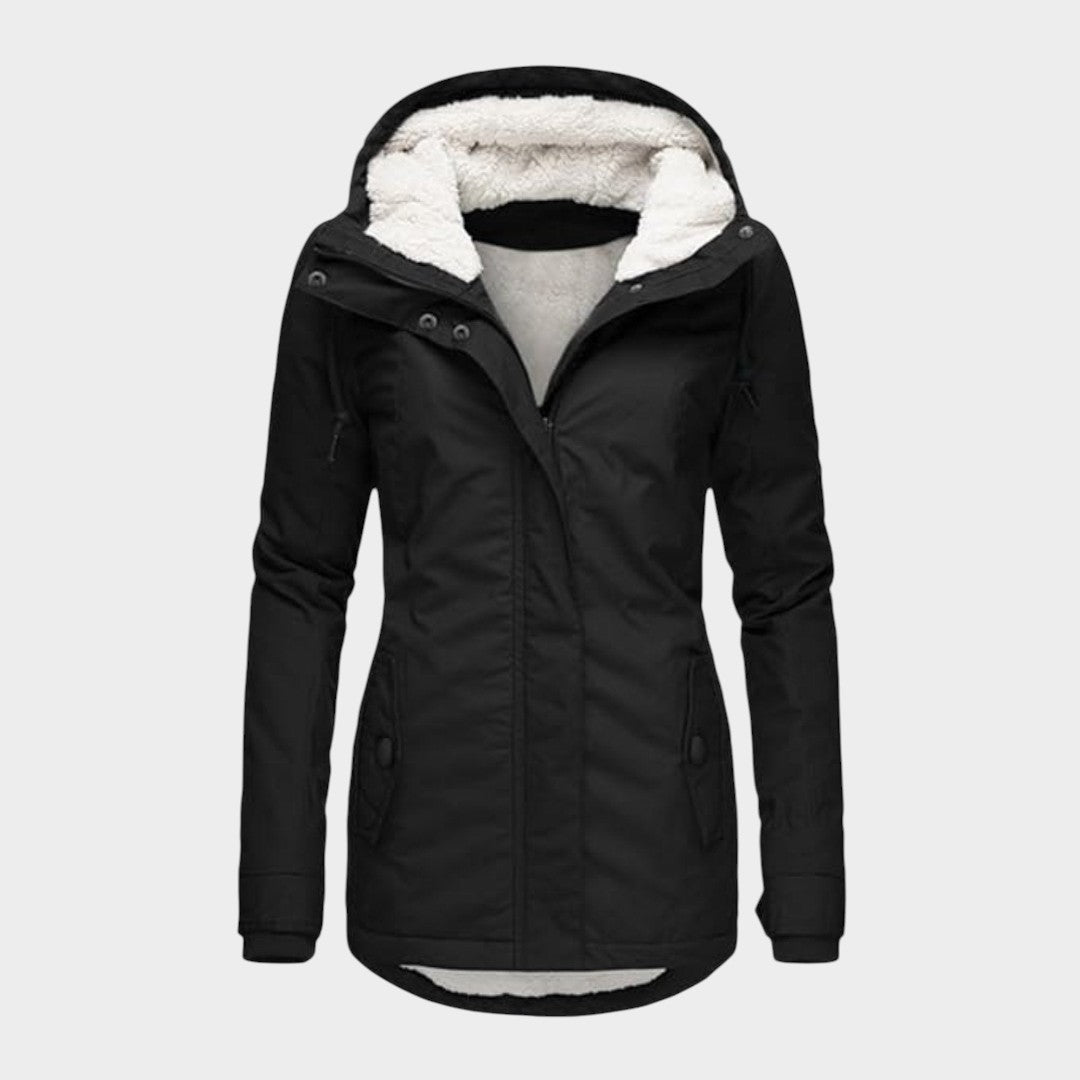 Anna™ | Chaqueta otoñal larga de felpa