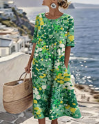 Nicolasa™ | Vestido Midi Floral Corte A