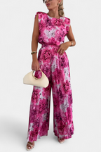 Liora Conjunto de Dos Piezas con Top Estructurado y Pantalón Plisado