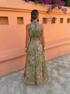 Florencia™ | Vestido Largo Floral con Escote Bajo