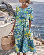 Nicolasa™ | Vestido Midi Floral Corte A
