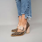 Azucena™ | Escarpín de Tacón Alto con Estampado Leopardo