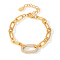 Pave-schakelketting sieradenset | Goud