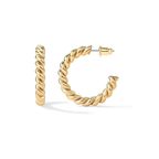 Gevlochten oorringen | Goud