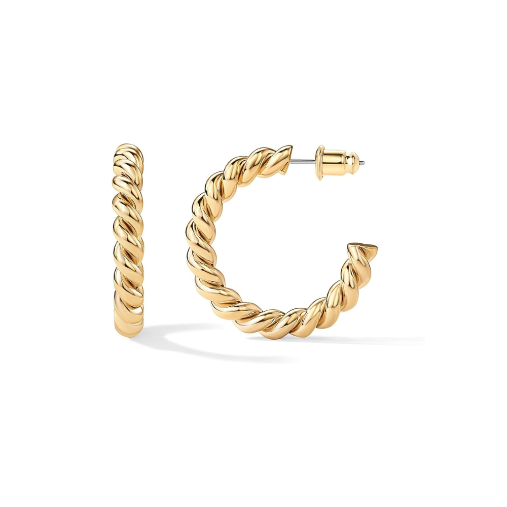 Pendientes Argolla Trenzada | Oro