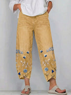 Brígida™ | Pantalón Casual con Bordado Floral