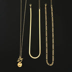 Savira Ketting met gestructureerde munt | Goud