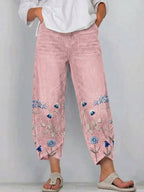 Brígida™ | Pantalón Casual con Bordado Floral