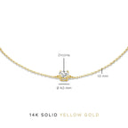 Pulsera Diamante de Piedra | Oro Blanco