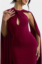 Faffienia Vestido Maxi con Escote Halter y Corte en Forma de Llave