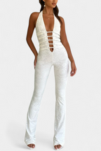 Kendra Mono Halter de Encaje con Espalda Ajustable