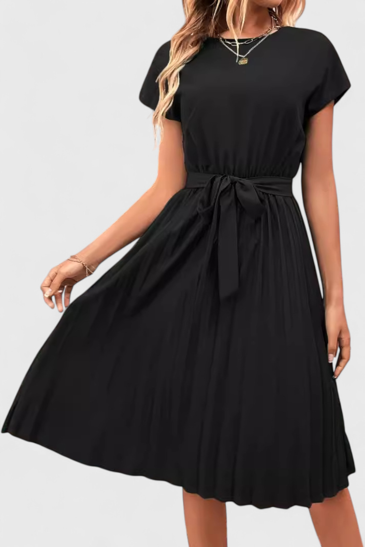 Luxie Vestido Midi Elegante de Tejido Ligero y Corte Fluido
