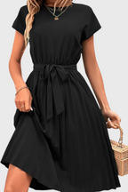 Luxie Vestido Midi Elegante de Tejido Ligero y Corte Fluido