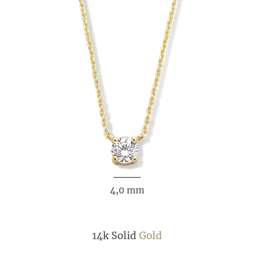 Moissanite Steen Ketting en Armband Set | Goud
