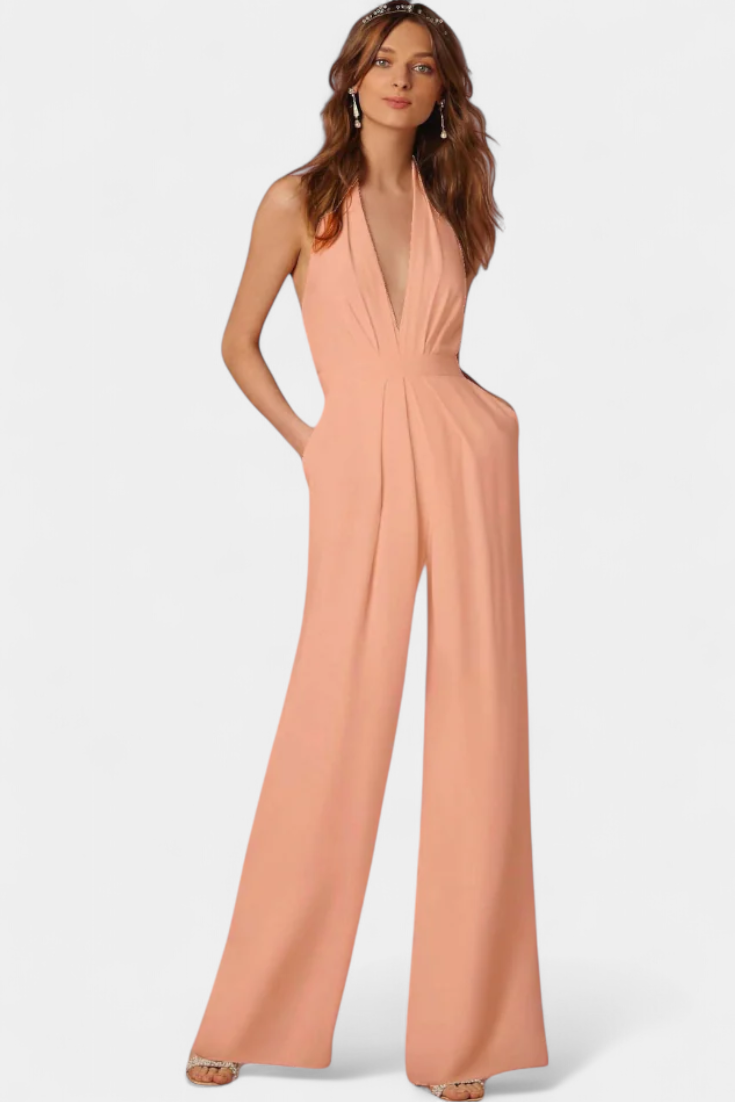 Lila Mono de Pierna Ancha con Elegancia Ligera