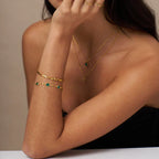 Esmeralda Brillante-armband | Goud