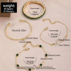 Set armbanden van puur smaragd | Goud