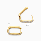 Icoon-oorbellen met diamant | Goud