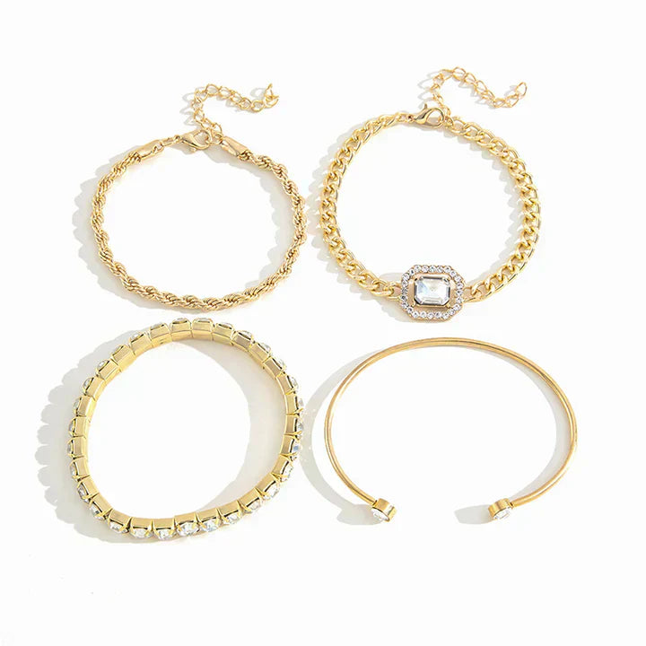 Conjunto de Pulseras Isabella Castillo | Oro